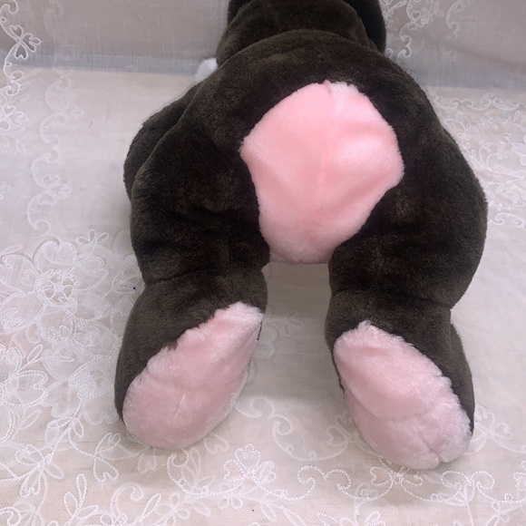16" Pink, white & brown Easter chocalate strawberry bunny plush plastic eyelids - Picture 4 of 8